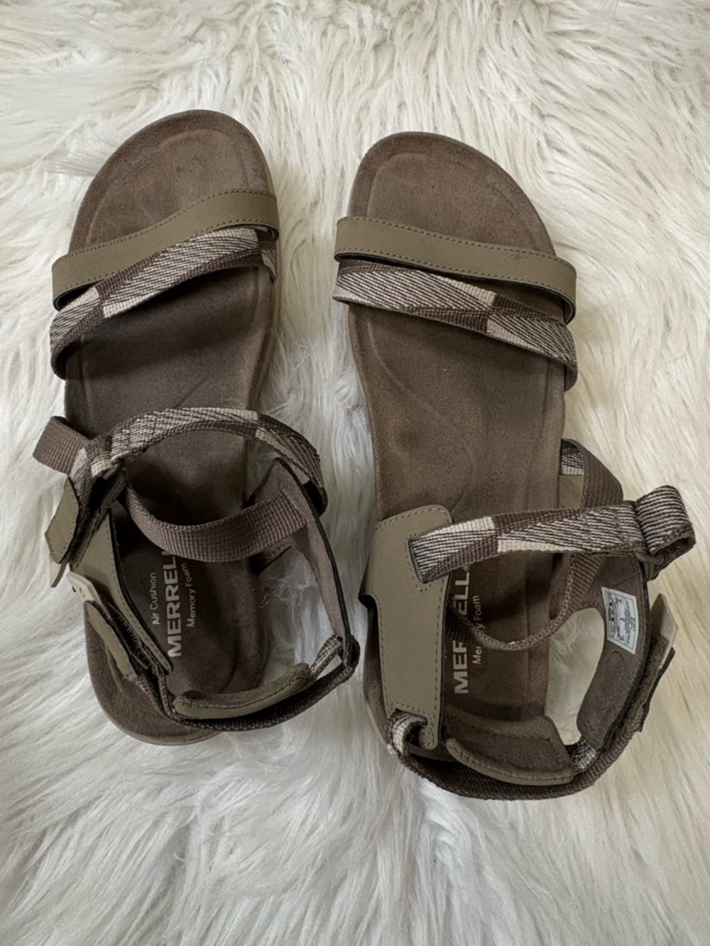 Merrell District Mendi Taupe Backstrap Outdoor Hiking Sandals Adjustable Strap